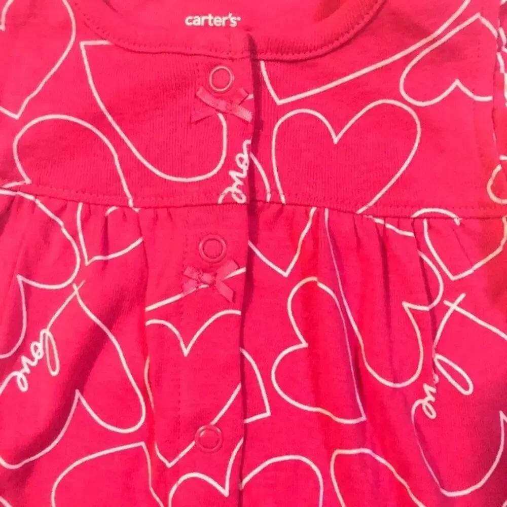 Carter's Heart Graphic One Piece Sz 6M